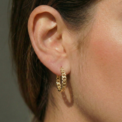 Braided Mini Hoops, alternate view