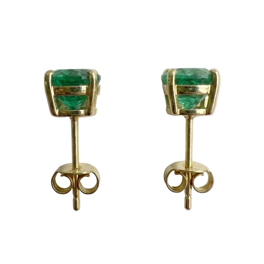Verde Emerald Studs, alternate view