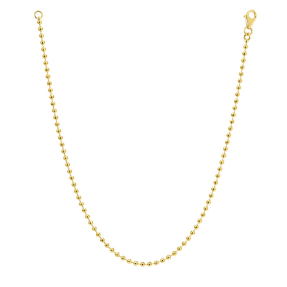 14k Gold Ball Chain, product view