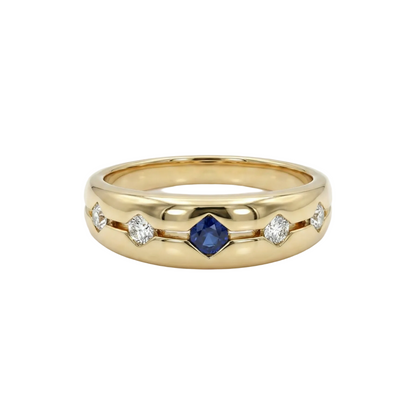 Celestial Sapphire & Diamond Band, product view