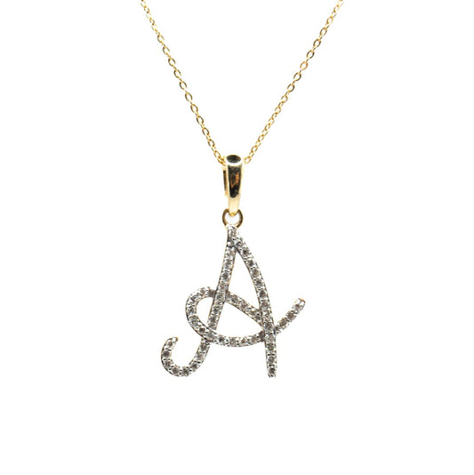 Diamond Initial Pendant