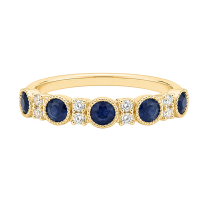 Midnight Crown Sapphire & Diamond Band, product view