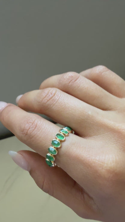 Heather Emerald Eternity Band
