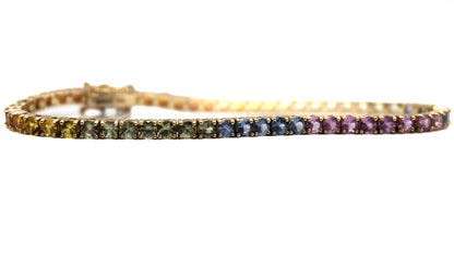 Rainbow Sapphire Tennis Bracelet, product view
