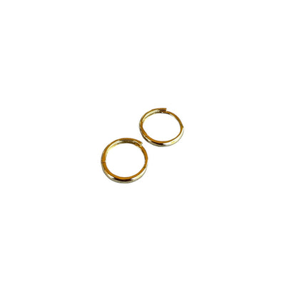 Sleek 14k Gold Huggies, product view